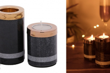 Yin Tealight Towers {set of two} ~ Two Colour Options